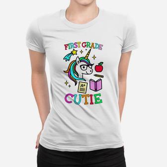 1St Grade Cutie Unicorn First Grade Girl Gift Women T-shirt | Crazezy