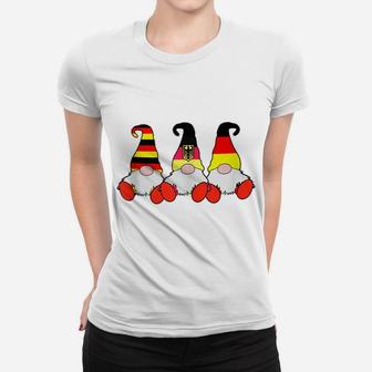 3 German Gnomes Germany Flag Cute Deutsche Deutschland Women T-shirt | Crazezy