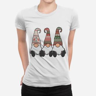 3 Nordic Gnomes Winter Christmas Swedish Tomte Cute Elves Women T-shirt | Crazezy UK