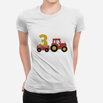 3Rd Birthday Gift Construction Party 3 Year Old Boy Women T-shirt | Crazezy UK