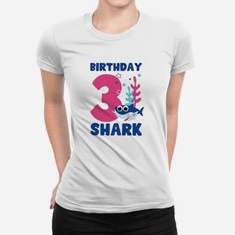 3Rd Birthday Shark Tutu Skirt Set Bday Girl Dress Ballet Outfit Women T-shirt | Crazezy UK