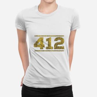 412 Distressed Chain Women T-shirt - Thegiftio UK