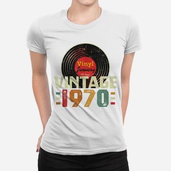 50Th Birthday Gift Vintage 1970 January 50 Years Vinyl Women T-shirt | Crazezy AU