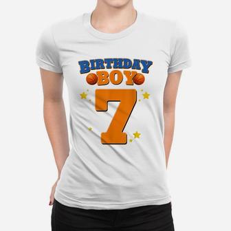 7Th Birthday Boy Shirt Basketball 7 Years Old Kids Gift Women T-shirt | Crazezy AU