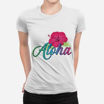 Aloha Hawaii From The Island - Feel The Aloha Flower Spirit Women T-shirt | Crazezy