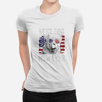 American Flag Best Dog Mom Ever Great Pyrenees Usa Women T-shirt | Crazezy