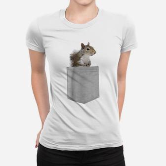 Animal In Your Pocket American Gray Squirrel T-Shirt Women T-shirt | Crazezy