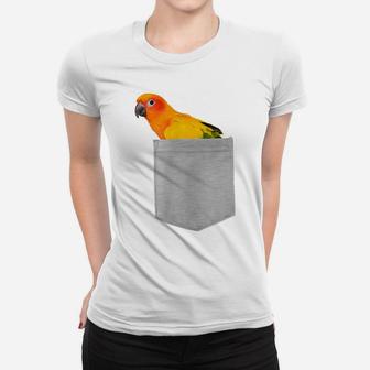Animal In Your Pocket Sun Conure Parrot T Shirt Women T-shirt | Crazezy