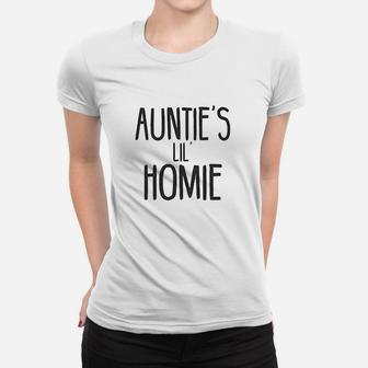 Aunties Lil Homie Funny Family Women T-shirt | Crazezy CA
