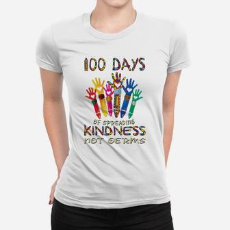 Autism Awareness 100 Days Of Spreading Kindness Not Germs Women T-shirt | Crazezy