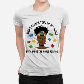 Autism Awareness Black Womens Afro Mom Life Autistic Mother Sweatshirt Women T-shirt | Crazezy