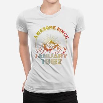 Awesome Since January 1982 39 Years Old 39Th Birthday Women T-shirt | Crazezy