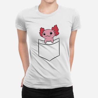 Axolotl In The Pocket Cute Baby Axolotl Women T-shirt | Crazezy