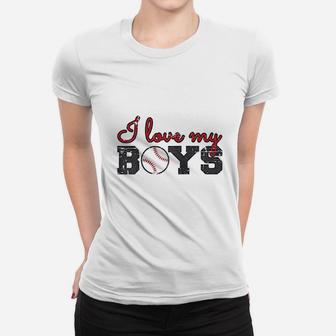 Baseball Mom I Love My Boys Women T-shirt | Crazezy DE