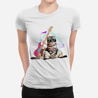 Bass Cat I Rock Kitty On A Bass I Cat Lover I Guitar Cat Women T-shirt | Crazezy AU