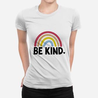 Be Kind Rainbow Women T-shirt | Crazezy