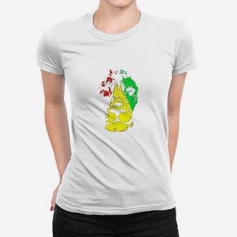 Beautiful Lion Face Rasta Colors Style Women T-shirt | Crazezy