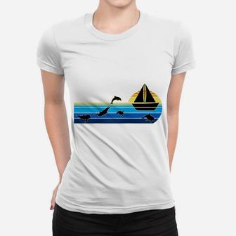 Beautiful Sunrise Sailboat - Sailing Raglan Baseball Tee Women T-shirt | Crazezy