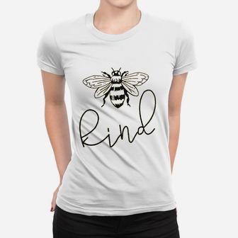 Bee Kind Tiedye Gradient Rainbow Funny Inspirational Teacher Fall Women T-shirt | Crazezy