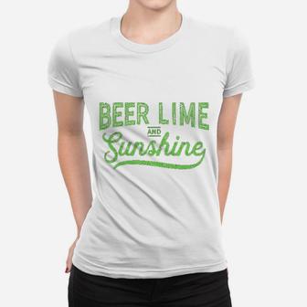 Beer Lime And Sunshin Tshirt Funny Cinco De Mayo Summer Bbq Women T-shirt | Crazezy