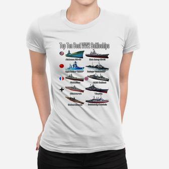 Best Ww2 American German British French Soviet Battleships Women T-shirt | Crazezy