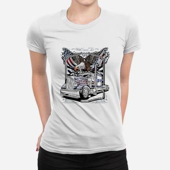 Big Rig Wild And Free Truck Driver Semi Women T-shirt | Crazezy