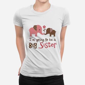 Big Sister To Be Mod Elephant Baby Women T-shirt | Crazezy CA