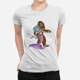 Bigfoot And Mermaid Ballroom Dancing Shirts Mermaid Shirts Women T-shirt - Thegiftio UK