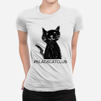 Black Cat Club Gifts For Cat Lovers Cute Graphic Tees Women T-shirt | Crazezy AU