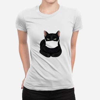 Black Cat Face Women T-shirt | Crazezy