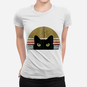 Black Cat Vintage Retro Style - Cats Lover Zip Hoodie Women T-shirt | Crazezy DE