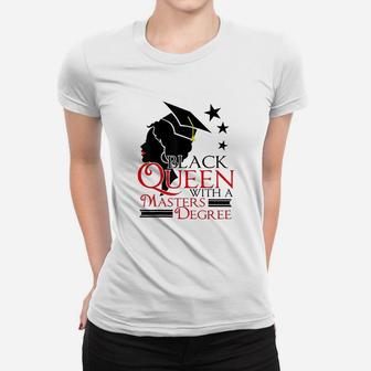 Black Queen Masters Degree Graduation Social Work Women T-shirt | Crazezy AU