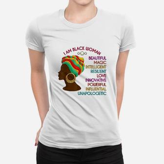 Black Woman African Roots Pride Gift Women T-shirt - Thegiftio UK