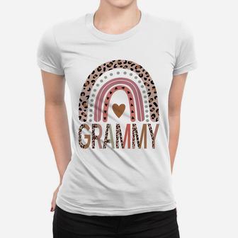 Blessed Grammy Funny Leopard Boho Cute Rainbow Women T-shirt | Crazezy