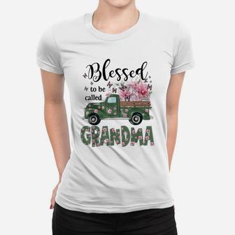 Blessed Grandma Truck Flower Mother's Day Women T-shirt | Crazezy