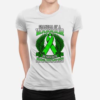 Bone Marrow Donation Awareness Grandmother Support Ribbon Women T-shirt | Crazezy