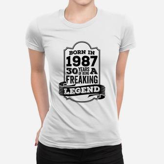 Born In 1987 30Th Birthday Gift Legend Dirty Thirty Women T-shirt | Crazezy