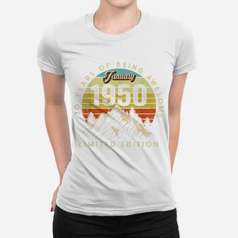 Born January 1950 Birthday Gift Made In 1950 70 Years Old Women T-shirt | Crazezy