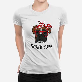 Boxer Mom Cute Boxer Mama Lover Boxer Dogs Women T-shirt | Crazezy