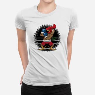 Boxing Rooster Women T-shirt - Thegiftio