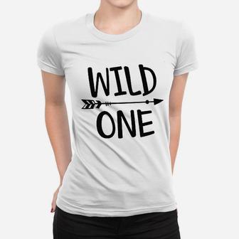 Boy First Birthday 1St Birthday Boy Outfit Wild One Women T-shirt | Crazezy DE