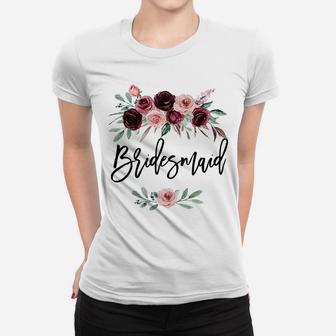 Bridal Shower Wedding Gift For Bridesmaid Maid Of Honor Women T-shirt | Crazezy