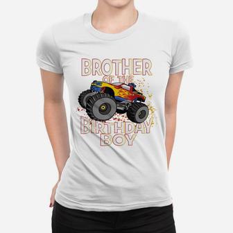 Brother Of The Birthday Boy Monster Truck Boys Party Women T-shirt | Crazezy UK