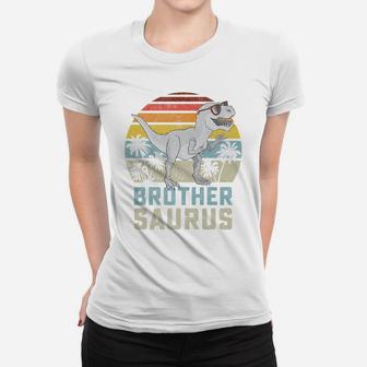 Brothersaurus T Rex Dinosaur Brother Saurus Family Matching Women T-shirt | Crazezy