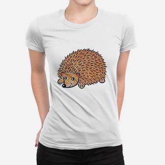 Brown Hedgehog Women T-shirt | Crazezy UK