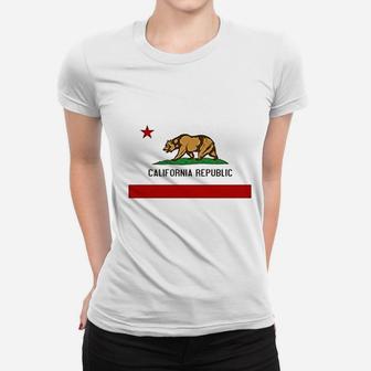 California Republic Calexit Flag White M Graphic Women T-shirt | Crazezy