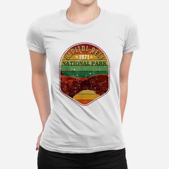 Capitol Reef National Park Camping Lover Vintage Women T-shirt | Crazezy AU