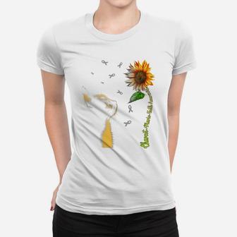 Cat Sunflower Charcot Marie Tooth Awareness Women T-shirt | Crazezy AU