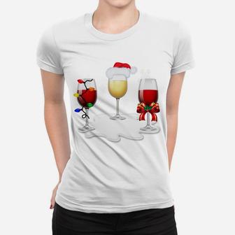 Cheers To Christmas Wine Sweatshirt Women T-shirt | Crazezy
