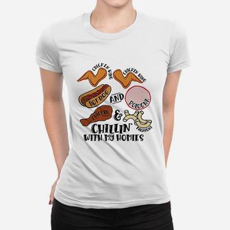 Chicken Wing Hot Dog And Bologna Women T-shirt | Crazezy CA